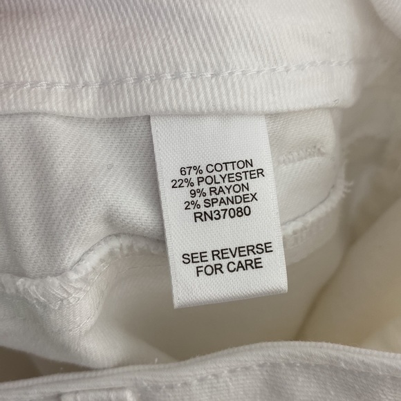 Plus Size White Distressed Denim Shorts - Picture 10 of 10